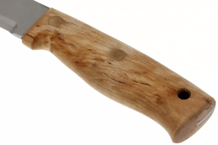 Couteau Helle Temagami H300 lame en acier inox 11cm manche en bouleau + étui en cuir