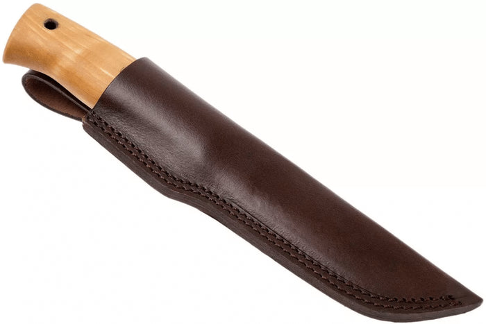 Couteau Helle Temagami H300 lame en acier inox 11cm manche en bouleau + étui en cuir