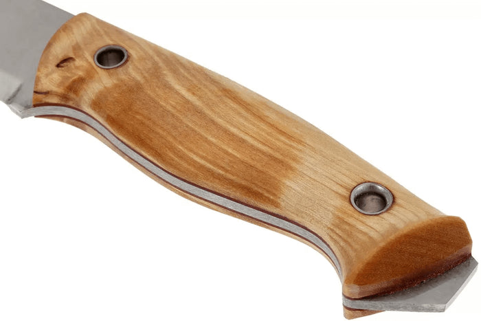 Couteau Helle Utvaer H600 lame en acier 10cm manche en bouleau frisé + étui en cuir