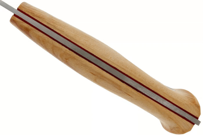 Couteau Helle Utvaer H600 lame en acier 10cm manche en bouleau frisé + étui en cuir