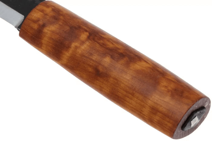 Couteau Helle Viking H096 lame en acier carbone 11cm manche en bois de bouleau + étui en cuir