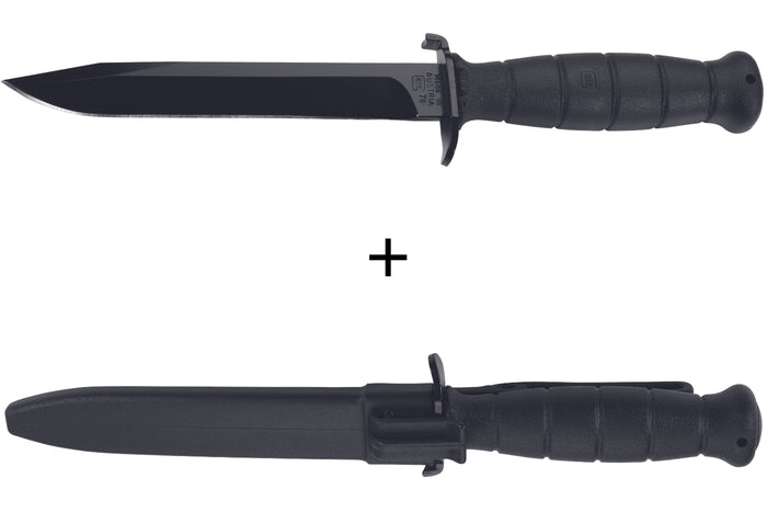 Couteau Herbertz 100617 lame 16,5cm manche polymère noir + étui