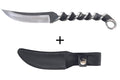 Couteau Herbertz 102011 lame 10,3cm manche torsadé en inox avec étui