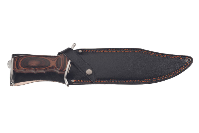 Couteau Herbertz 103727 lame en inox 27cm manche en bois de pakka avec étui
