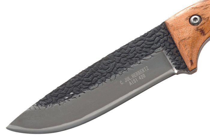 Couteau Herbertz 104210 lame en inox 10,5cm manche en bois de zèbre avec étui