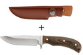 Couteau Herbertz 105811 lame en inox 10,8cm manche en bois de pakka avec étui en cuir