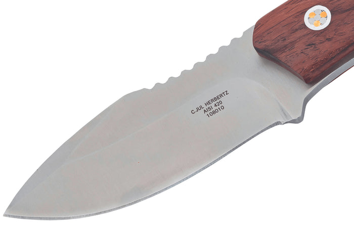 Couteau Herbertz 108010 lame en inox 9,3cm manche en bois de cocobolo avec étui
