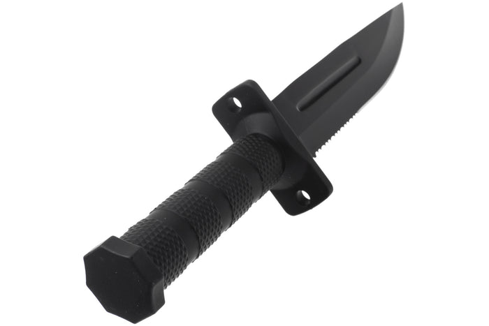 Couteau Herbertz 109118 lame semi-dentée 18,2cm manche polymère noir + étui