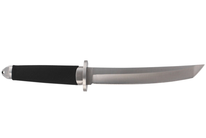 Couteau Herbertz 581318 lame tanto 18cm manche caoutchouc noir + étui en cuir