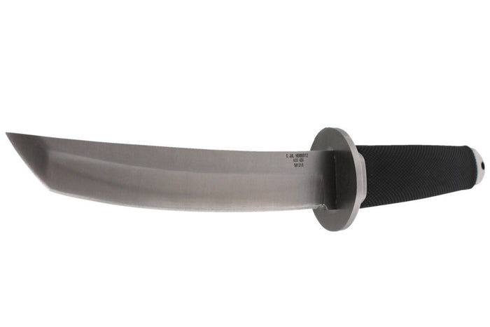 Couteau Herbertz 581318 lame tanto 18cm manche caoutchouc noir + étui en cuir