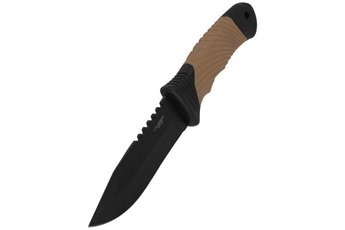 Couteau Herbertz 585412 lame 11,7cm manche caoutchouc/polymère avec brise vitre + étui