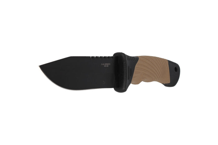 Couteau Herbertz 585412 lame 11,7cm manche caoutchouc/polymère avec brise vitre + étui