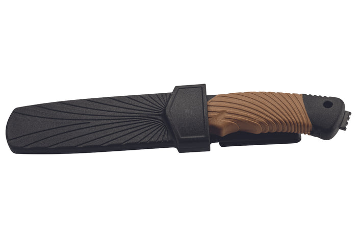 Couteau Herbertz 585412 lame 11,7cm manche caoutchouc/polymère avec brise vitre + étui