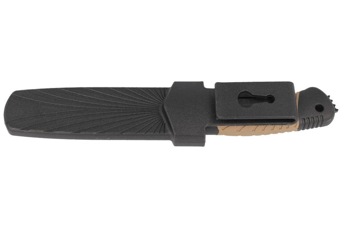 Couteau Herbertz 585412 lame 11,7cm manche caoutchouc/polymère avec brise vitre + étui