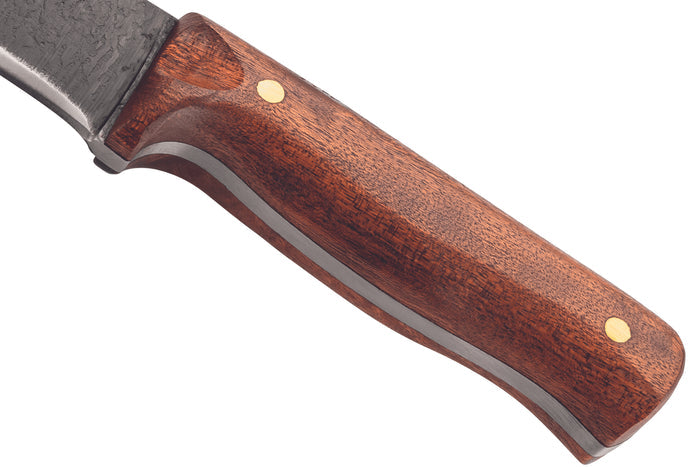 Couteau Herbertz 585518 lame damassée 17,9cm manche cerisier + étui en cuir + allume-feu