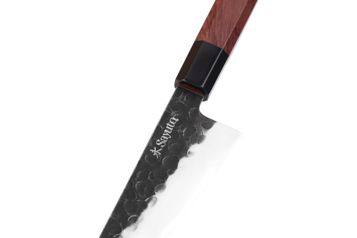 Couteau honesuki Sayuto Séquoia San Mai martelé 15cm