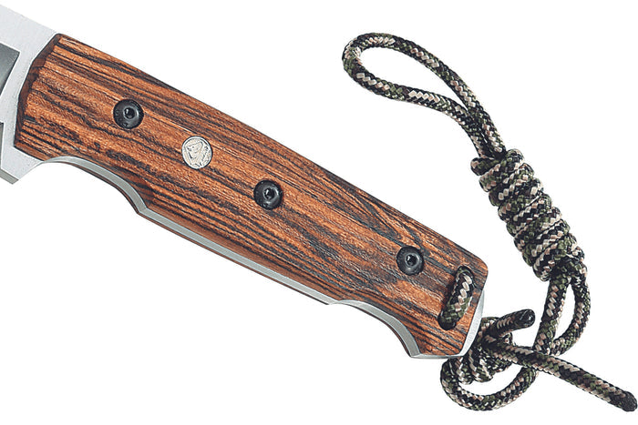 Couteau Puma IP Chispero 335615 lame 15cm manche bois de bocote + étui en cuir + allume-feu