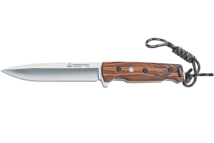 Couteau Puma IP Chispero 335615 lame 15cm manche bois de bocote + étui en cuir + allume-feu