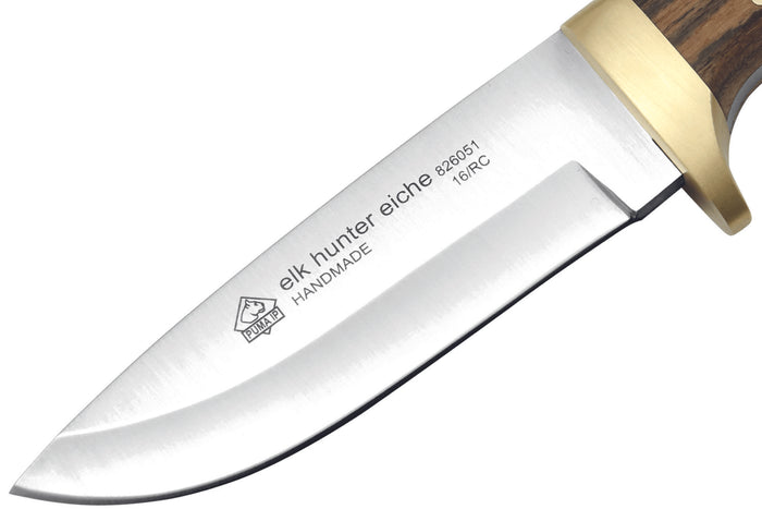 Couteau Puma IP Elk Hunter Eiche 304510 lame 10,5cm manche chêne + étui en cuir