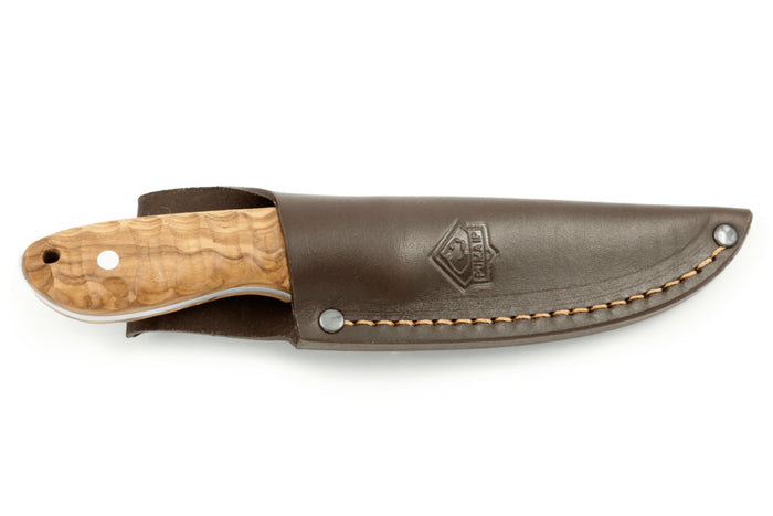 Couteau Puma IP La Ola Olive 267910 lame 10cm manche olivier + étui en cuir