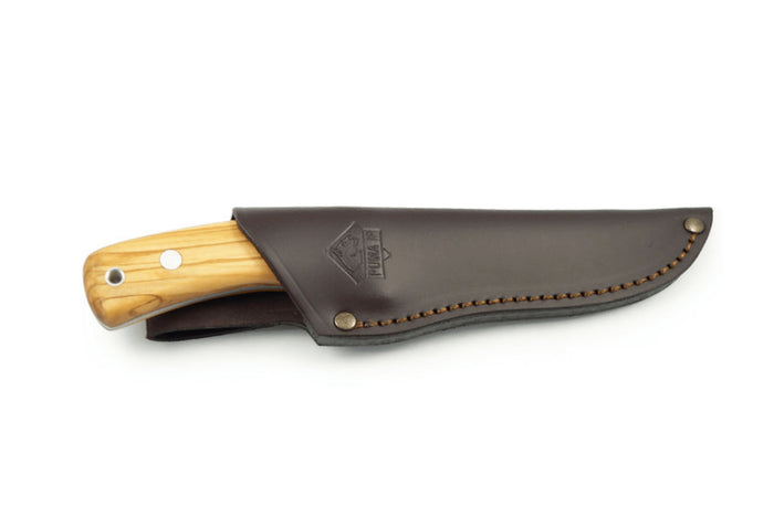 Couteau Puma IP Montero Olive 328512 lame 12cm manche olivier + étui en cuir