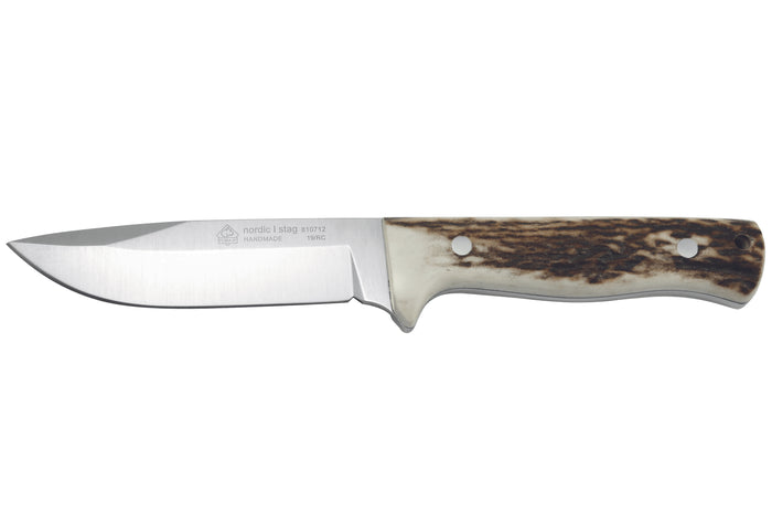 Couteau Puma IP Nordic I Stag 310712 lame 11,4cm manche bois de cerf + étui cuir