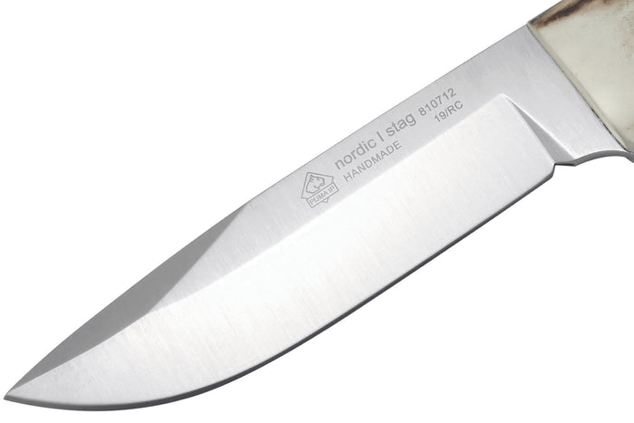 Couteau Puma IP Nordic I Stag 310712 lame 11,4cm manche bois de cerf + étui cuir