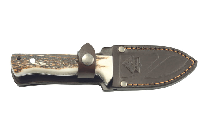 Couteau Puma IP Nordic II Stag 311009 lame 8,5cm manche bois de cerf + étui en cuir