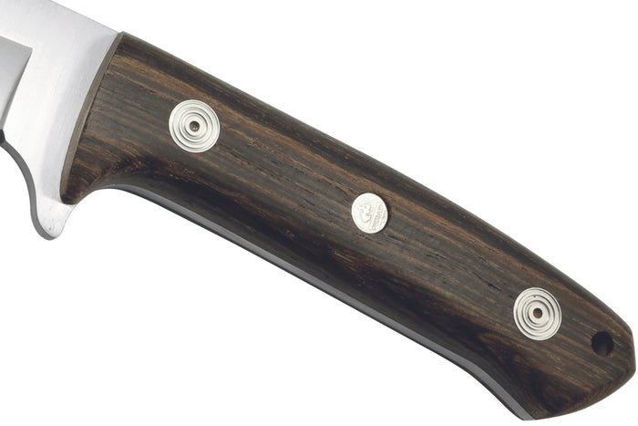 Couteau Puma IP Pollux I Oak 307612 lame 11,7cm manche bois de bocote + étui en cuir