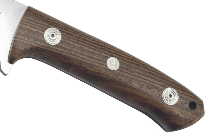 Couteau Puma IP Pollux II Oak 307609 lame 9cm manche bois de bocote + étui en cuir
