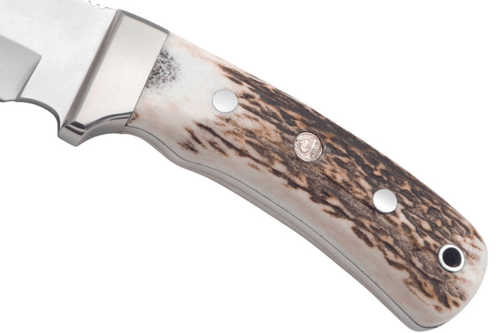 Couteau Puma IP Schwarzwild 338212 lame guthook 12cm manche bois de cerf + étui en cuir