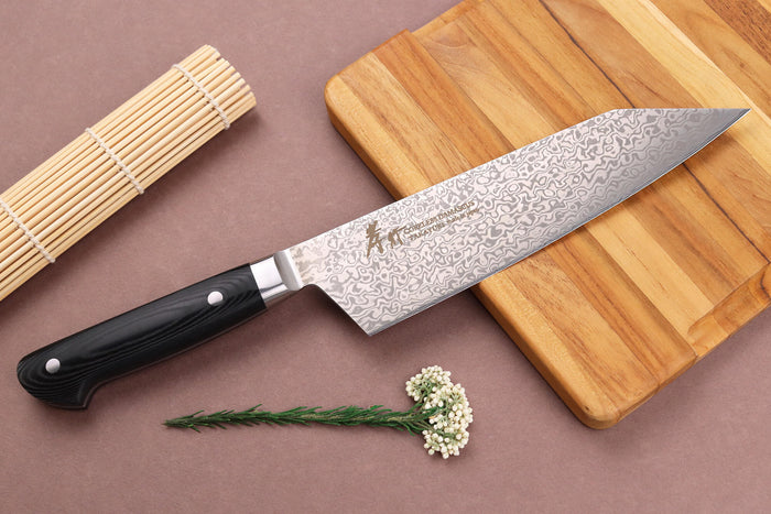 Couteau kengata 19cm japonais Sakai Takayuki Coreless Damascus