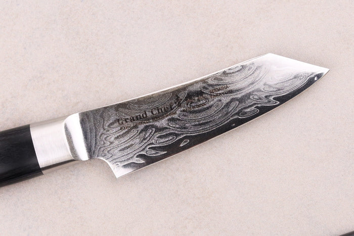 Couteau kengata office 8cm japonais Sakai Takayuki Grand Chef Seigaiha Damas 45 couches