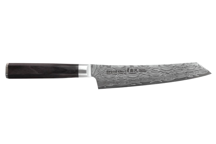 Couteau kengata universel 15cm japonais Sakai Takayuki Grand Chef Seigaiha Damas 45 couches