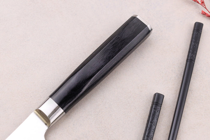 Couteau kengata universel 15cm japonais Sakai Takayuki Grand Chef Seigaiha Damas 45 couches