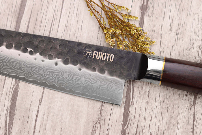 Couteau kiritsuke 17cm Fukito Ébène Damas VG10