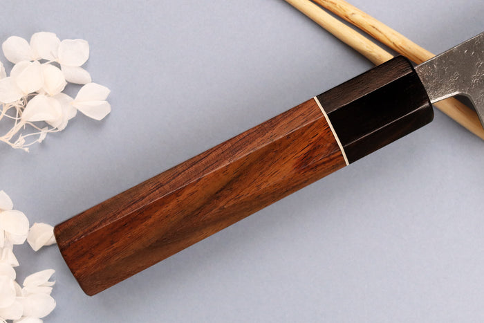 Couteau kiritsuke 18cm japonais artisanal Yuzo Black Nashiji