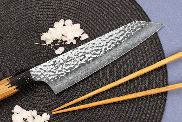 Couteau kiritsuke 19cm japonais Sakai Takayuki Kashi Urushi VG10 damas