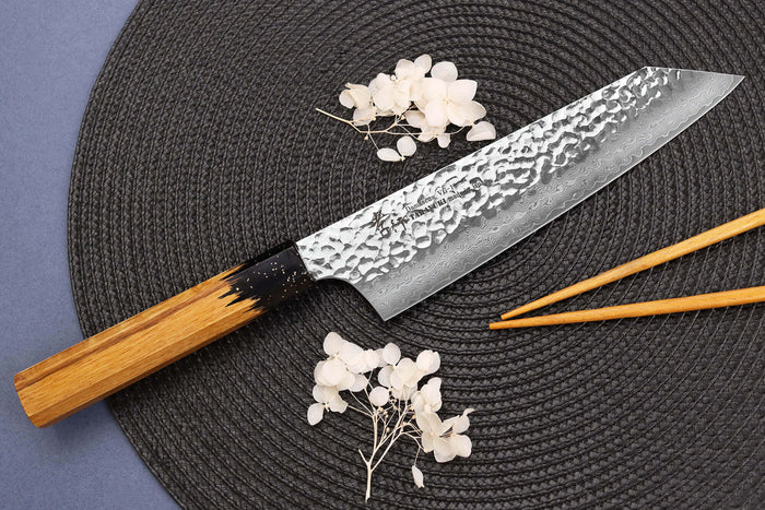 Couteau kiritsuke 19cm japonais Sakai Takayuki Kashi Urushi VG10 damas