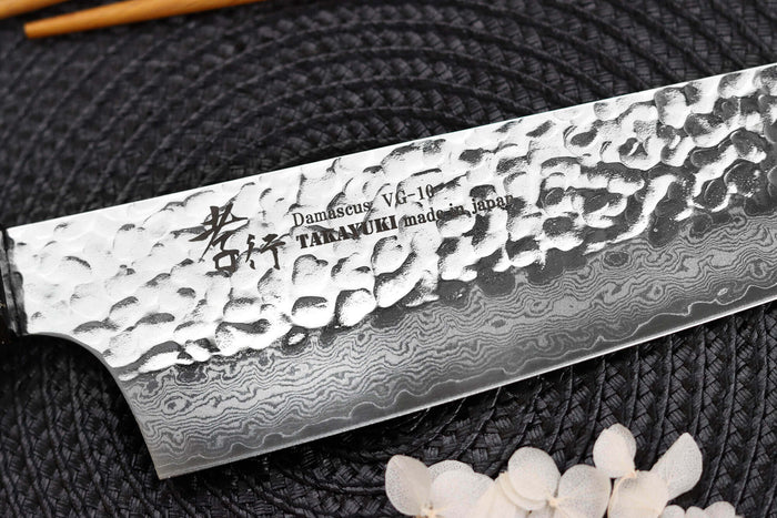 Couteau kiritsuke 19cm japonais Sakai Takayuki Kashi Urushi VG10 damas