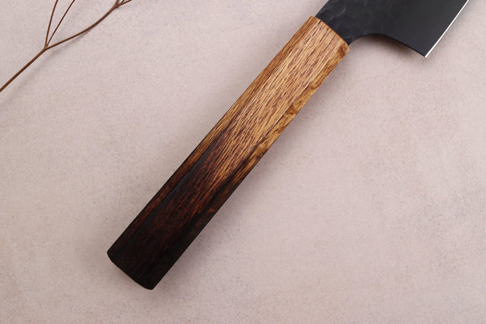 Couteau kiritsuke 19cm japonais Sakai Takayuki Kurokage VG10 manche en chêne brûlé