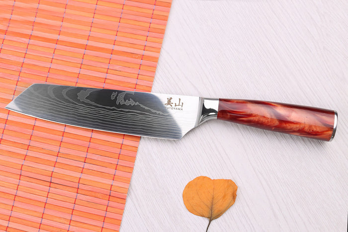 Couteau Kiritsuke 19cm Kutoyama Red Flame
