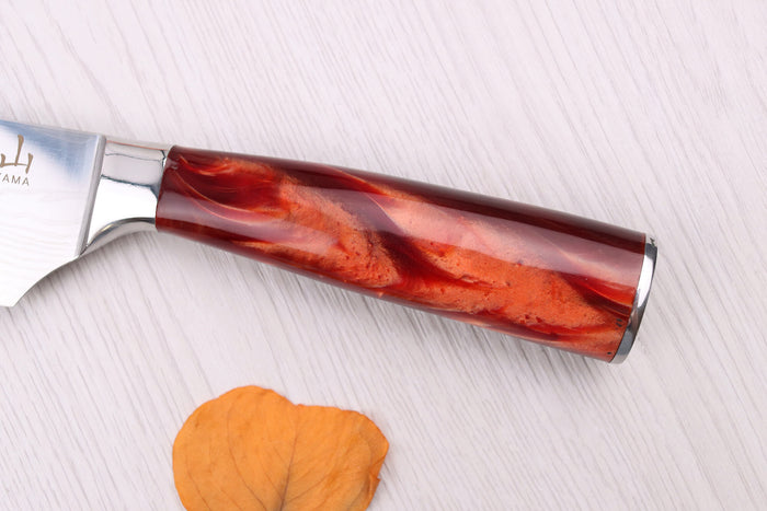 Couteau Kiritsuke 19cm Kutoyama Red Flame