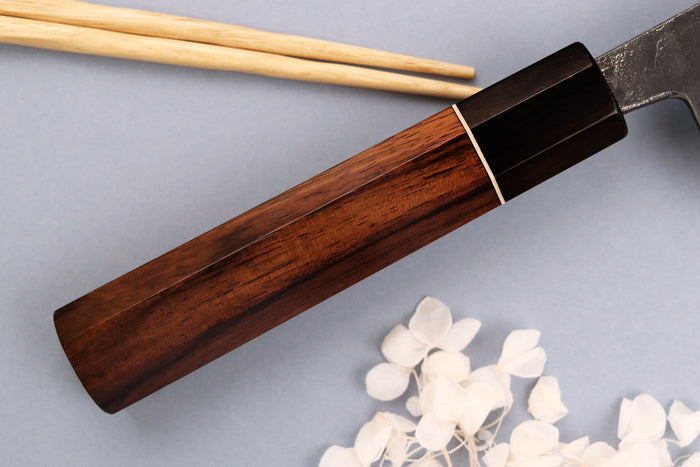 Couteau kiritsuke 21cm japonais artisanal Yuzo Black Nashiji