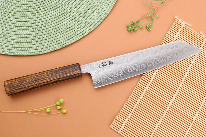 Couteau kiritsuke 21cm japonais artisanal Yuzo Enju Damas 440C