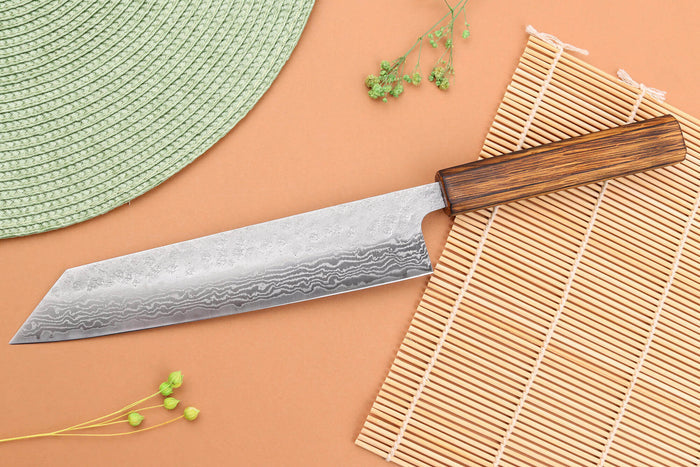 Couteau kiritsuke 21cm japonais artisanal Yuzo Enju Damas 440C
