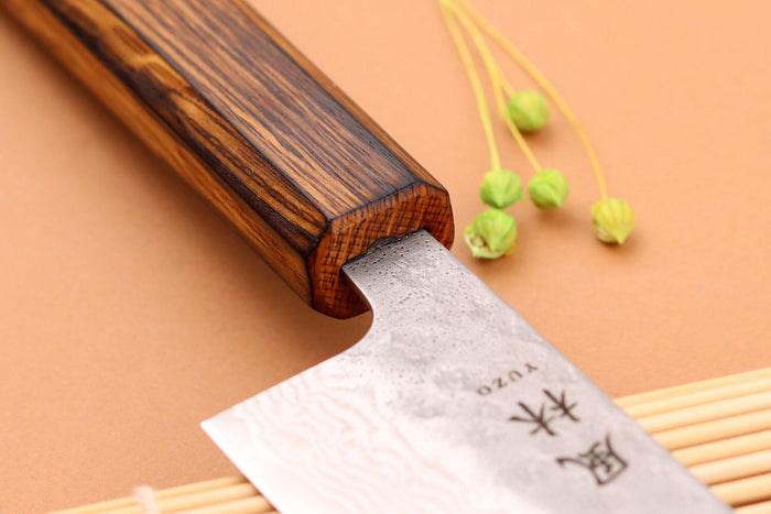 Couteau kiritsuke 21cm japonais artisanal Yuzo Enju Damas 440C