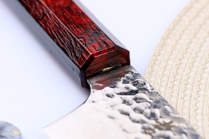 Couteau kiritsuke japonais 19cm Sakai Takayuki Nanairo Wine Damas VG10