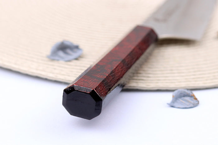 Couteau kiritsuke japonais 19cm Sakai Takayuki Nanairo Wine Damas VG10