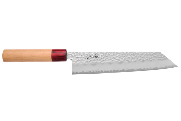 Couteau kiritsuke japonais artisanal Tsunehisa Aogami Super martelé 21cm